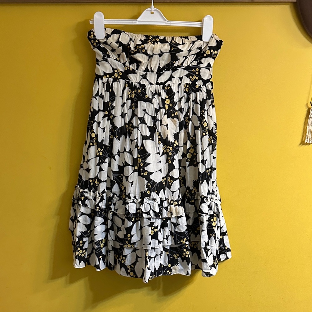 Floral Black and White Women's Skirt